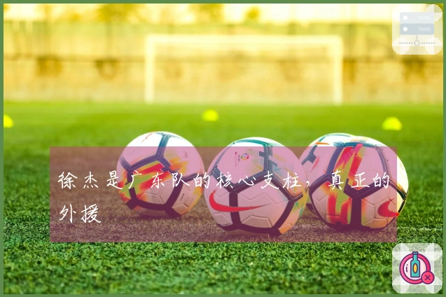 徐杰是广东队的核心支柱，真正的外援